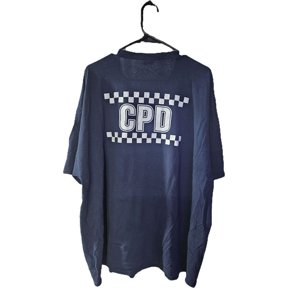 Chicago Police PD CPD Navy T-Shirt Police Badge Graphic Men's 3XL Excellent Cond